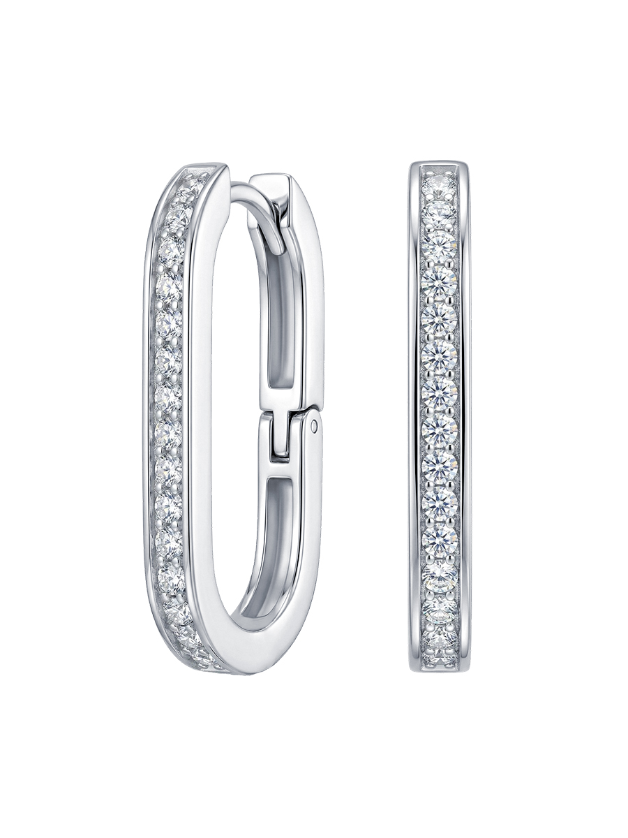 Серьги дорожки серебряные 925 с фианитами 