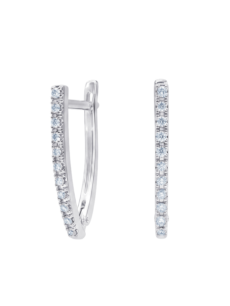 Серьги серебряные 925 с фианитами