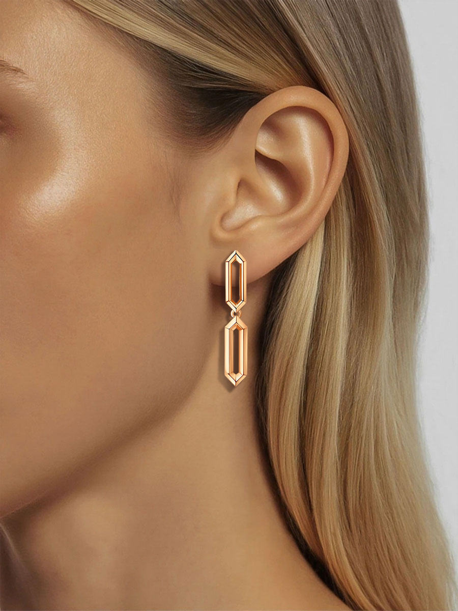 Серьги подвески золотые 585 