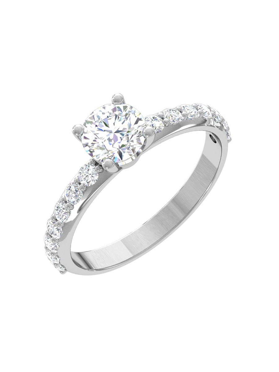 Кольцо серебряное 925 с фианитами