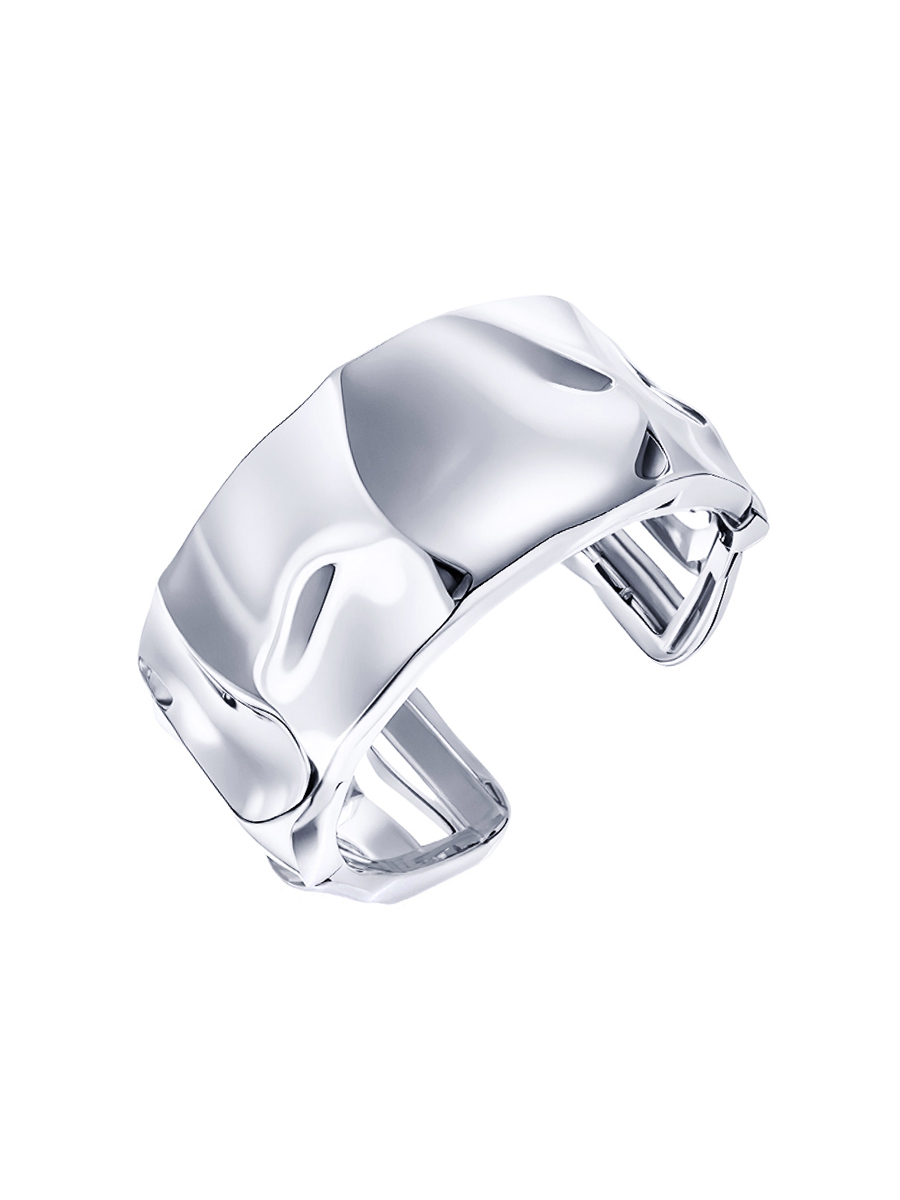 Кольцо на фалангу серебряное 925 мятый металл 