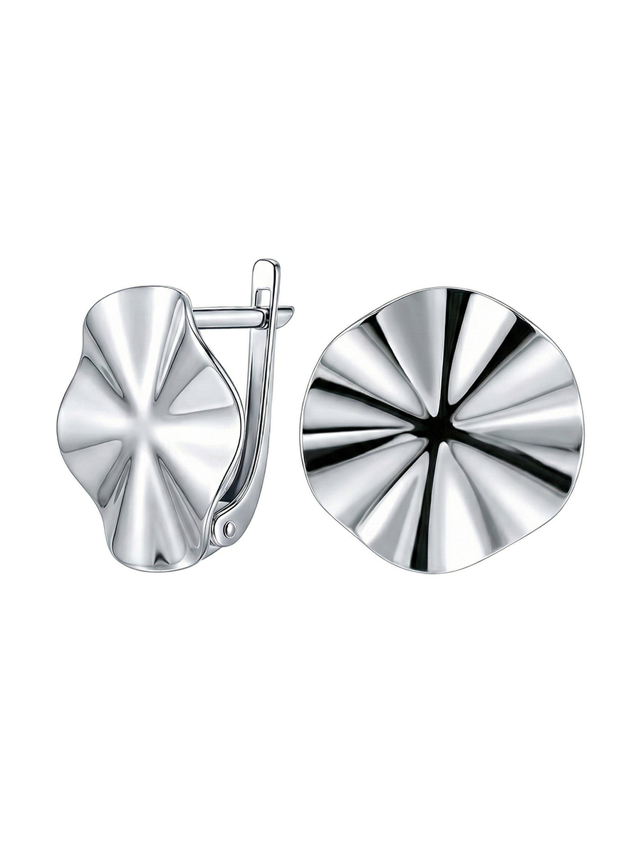 Серьги серебряные 925 мятый металл 