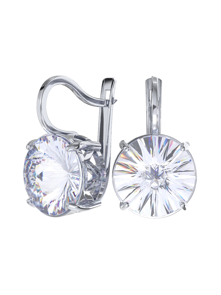 Серьги серебряные 925 с фианитами