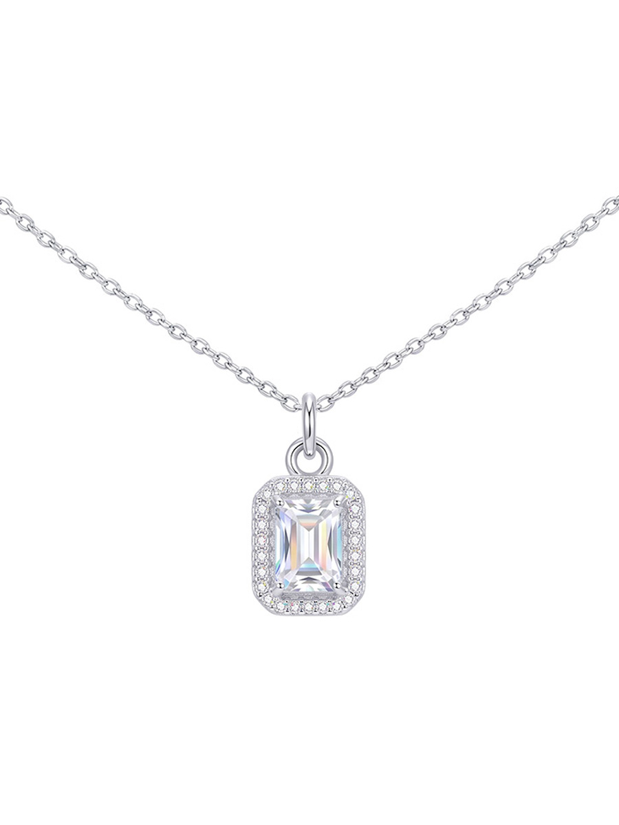 Колье серебряное 925 с фианитами
