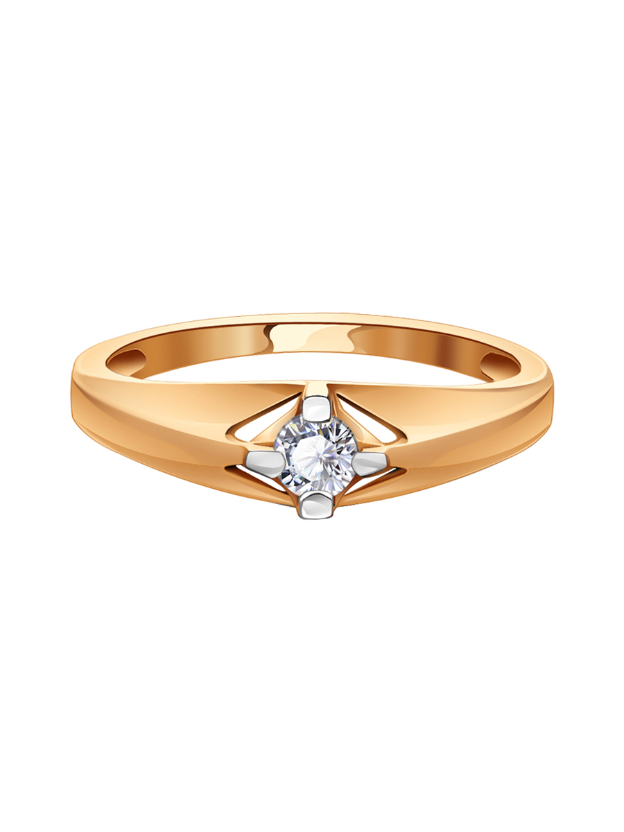 Кольцо золотое 585 с бриллиантом