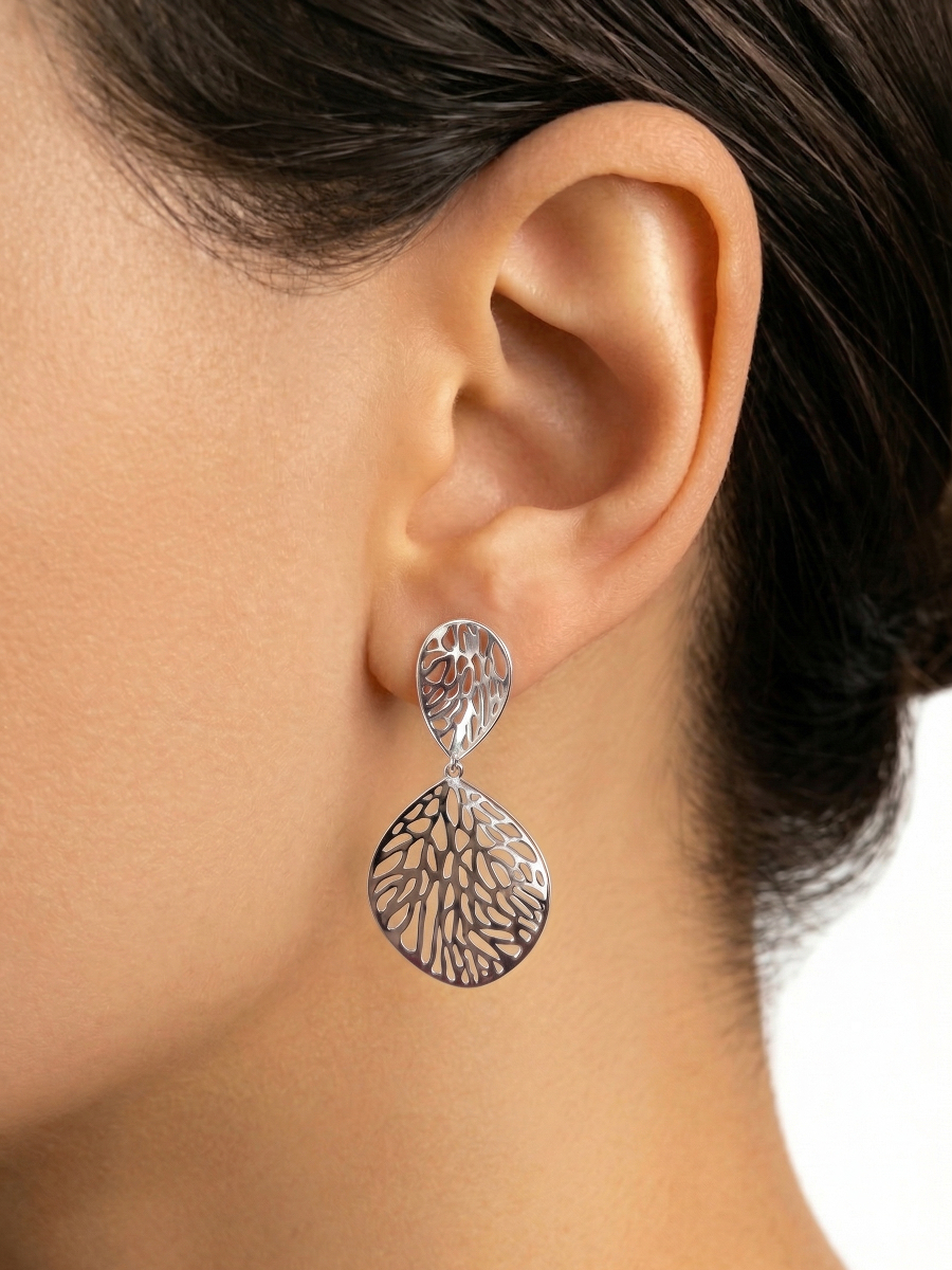 Серьги подвески серебряные 925