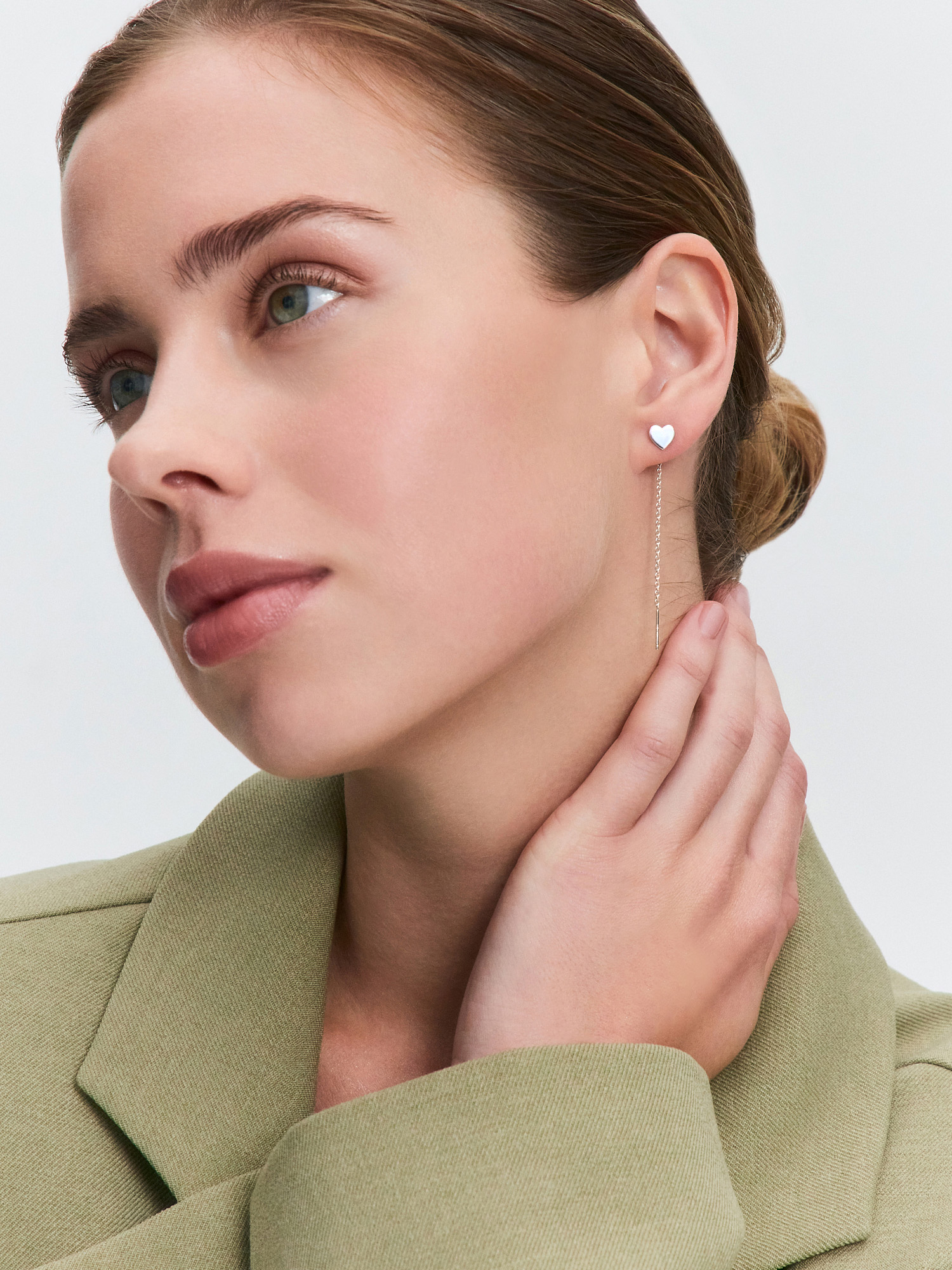 Серьги цепочки серебряные 925