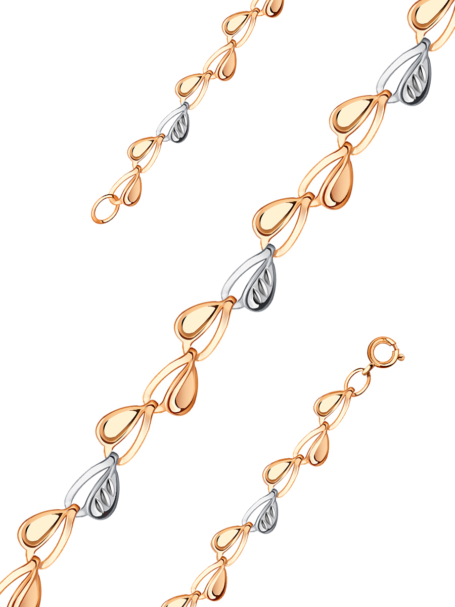 Браслет на руку золотой 585 женский без камней 