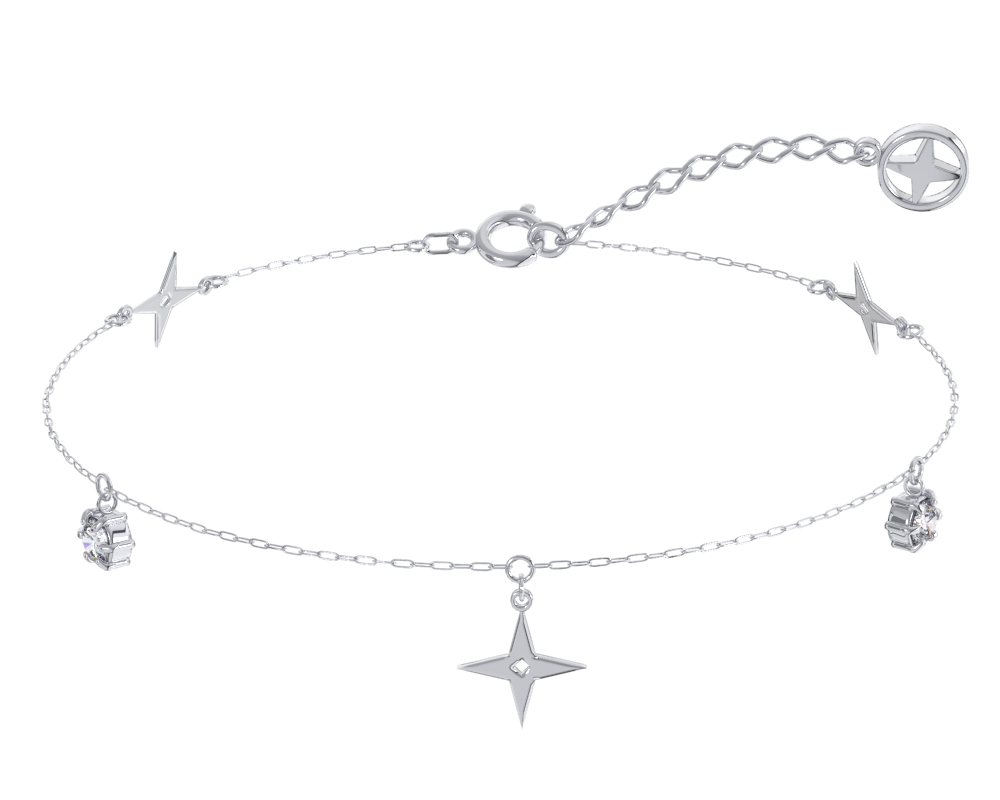 Браслет из серебра 925 с фианитами