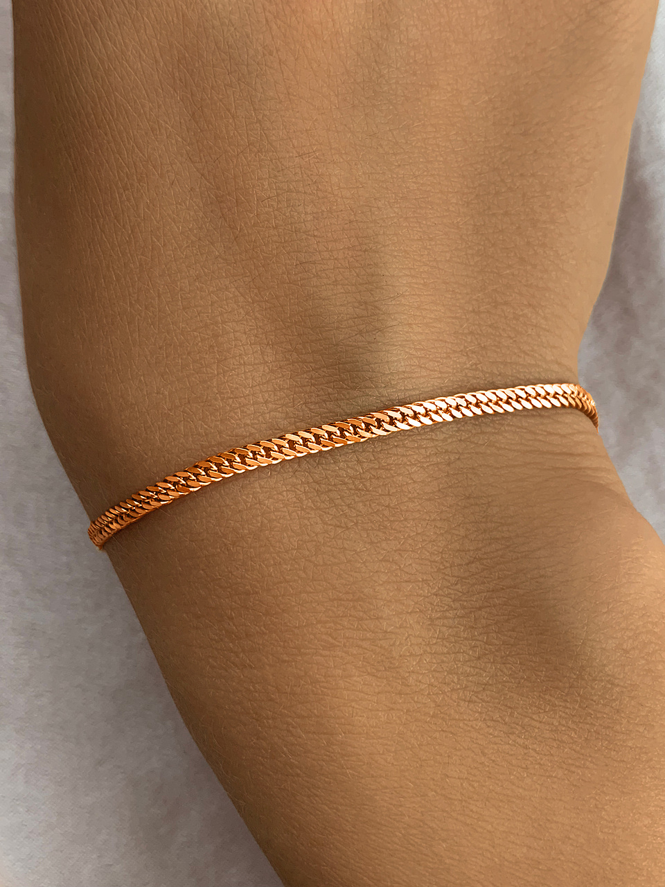 Браслет золотой 585 плетение Панцирное двойное 2,5 мм