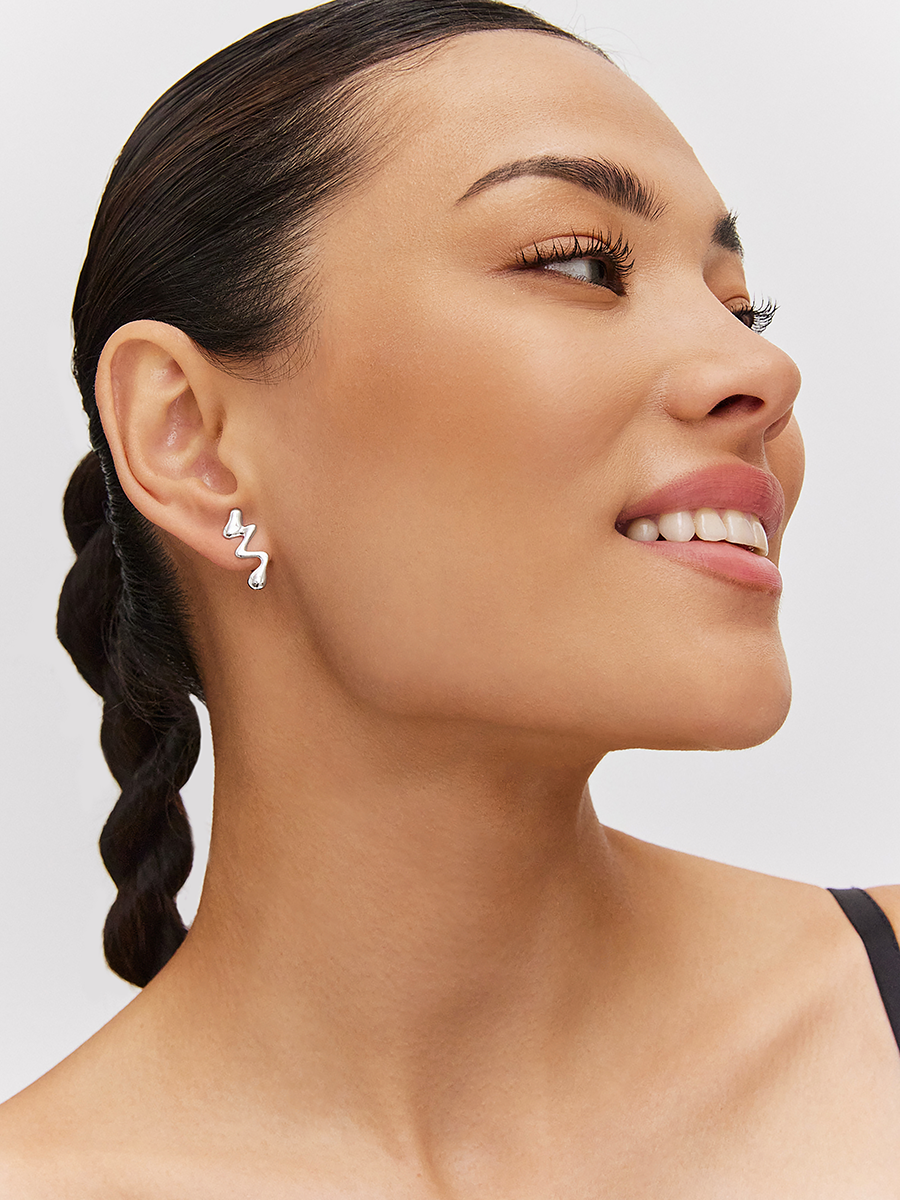 Серьги из серебра 925 без камней