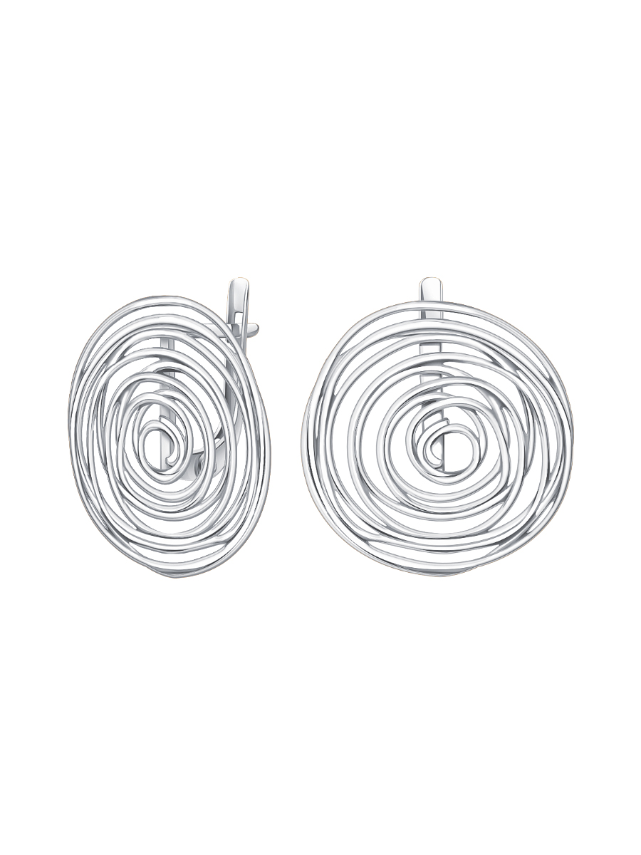 Серьги серебряные 925 без камней