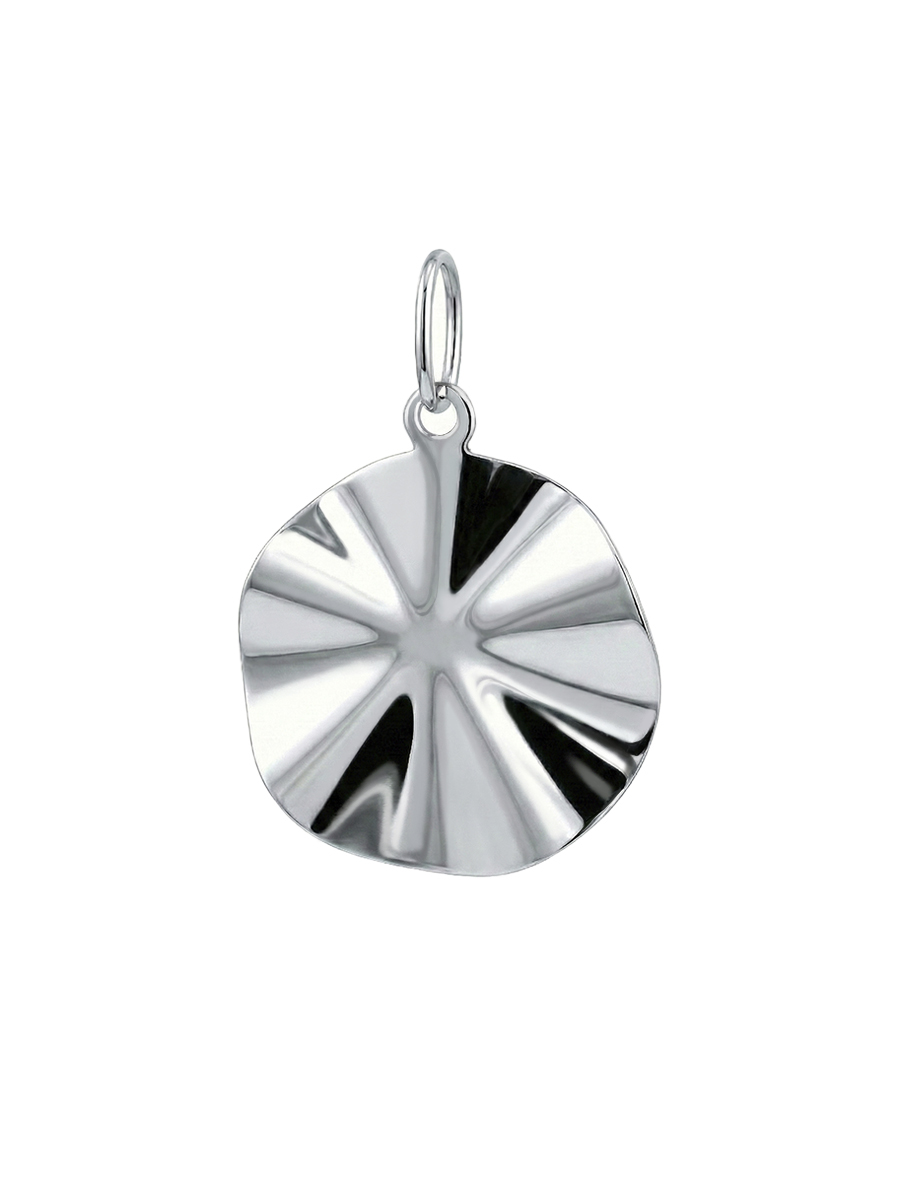 Подвеска серебряная 925 мятый металл 