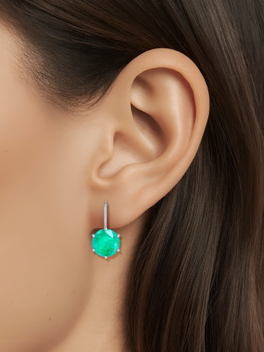 Серьги серебряные 925 с горным хрусталём