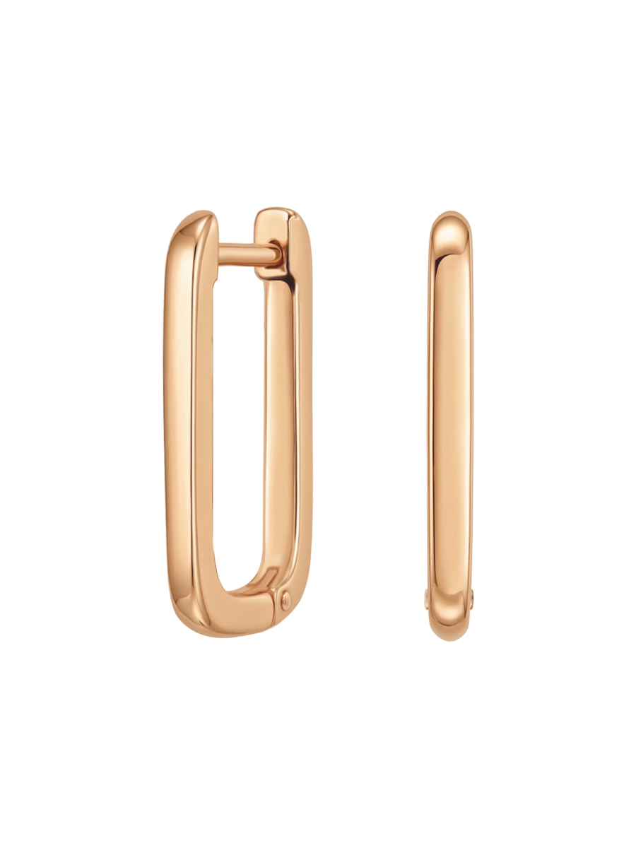 Серьги кольца золотые 585 