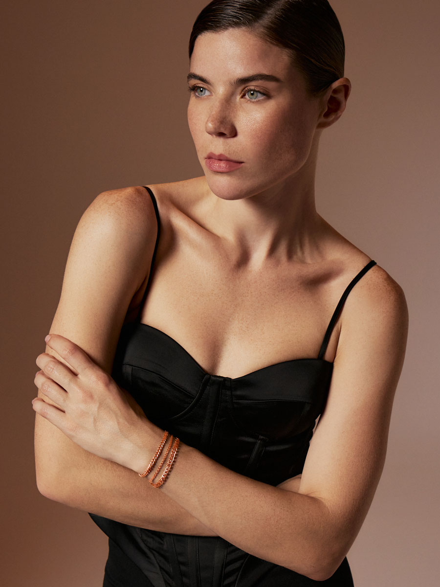 Браслет золотой 585 пробы 4 мм