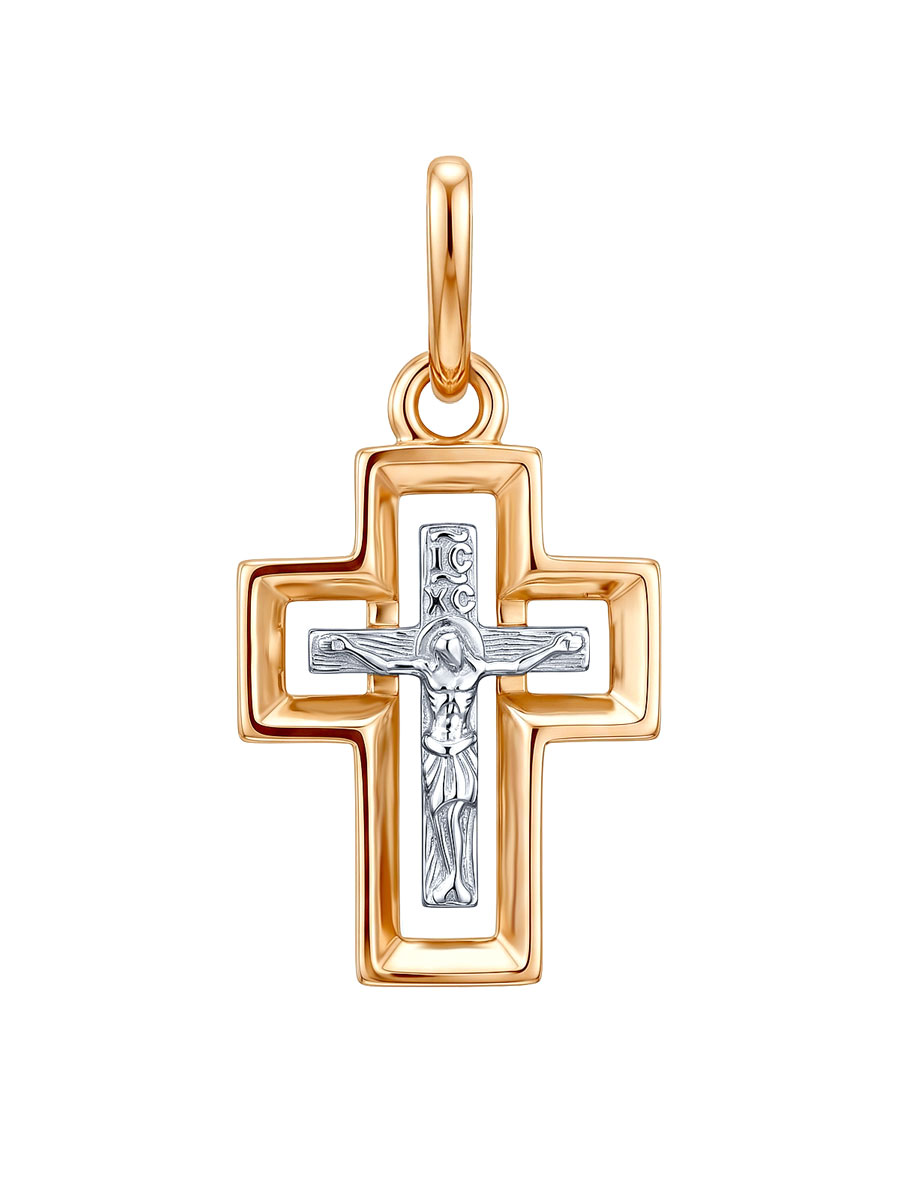 Подвеска крест православный золотой 585