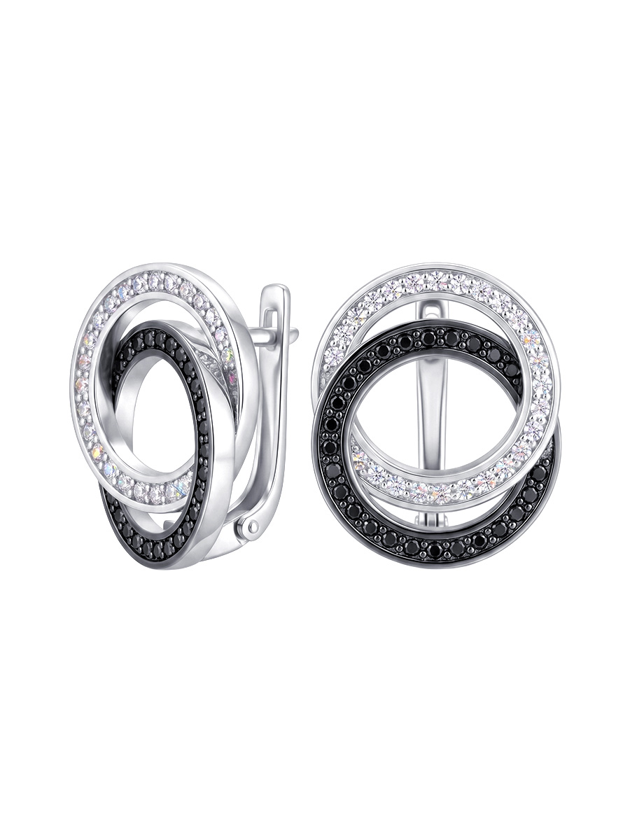 Серьги серебряные 925 с фианитами