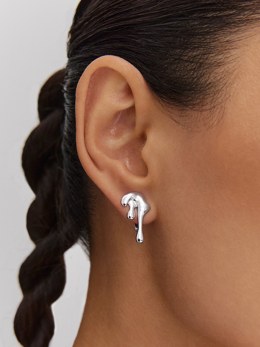 Серьги из серебра 925 без камней