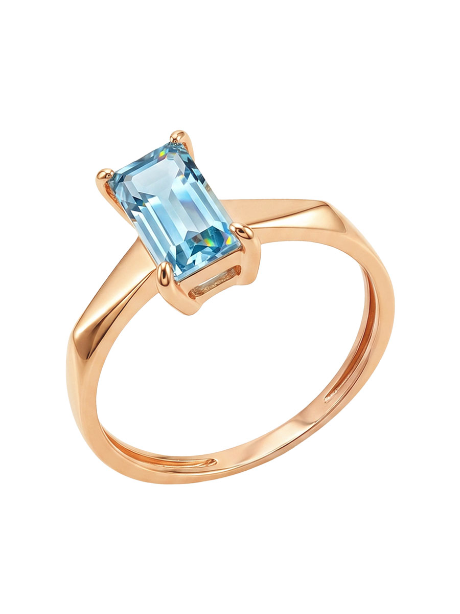 Кольцо золотое 585 с топазом