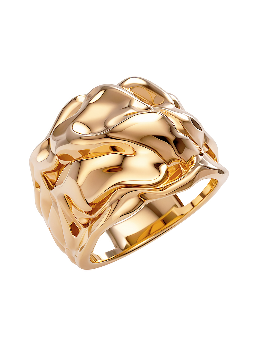 Кольцо золотое 585 мятый металл 