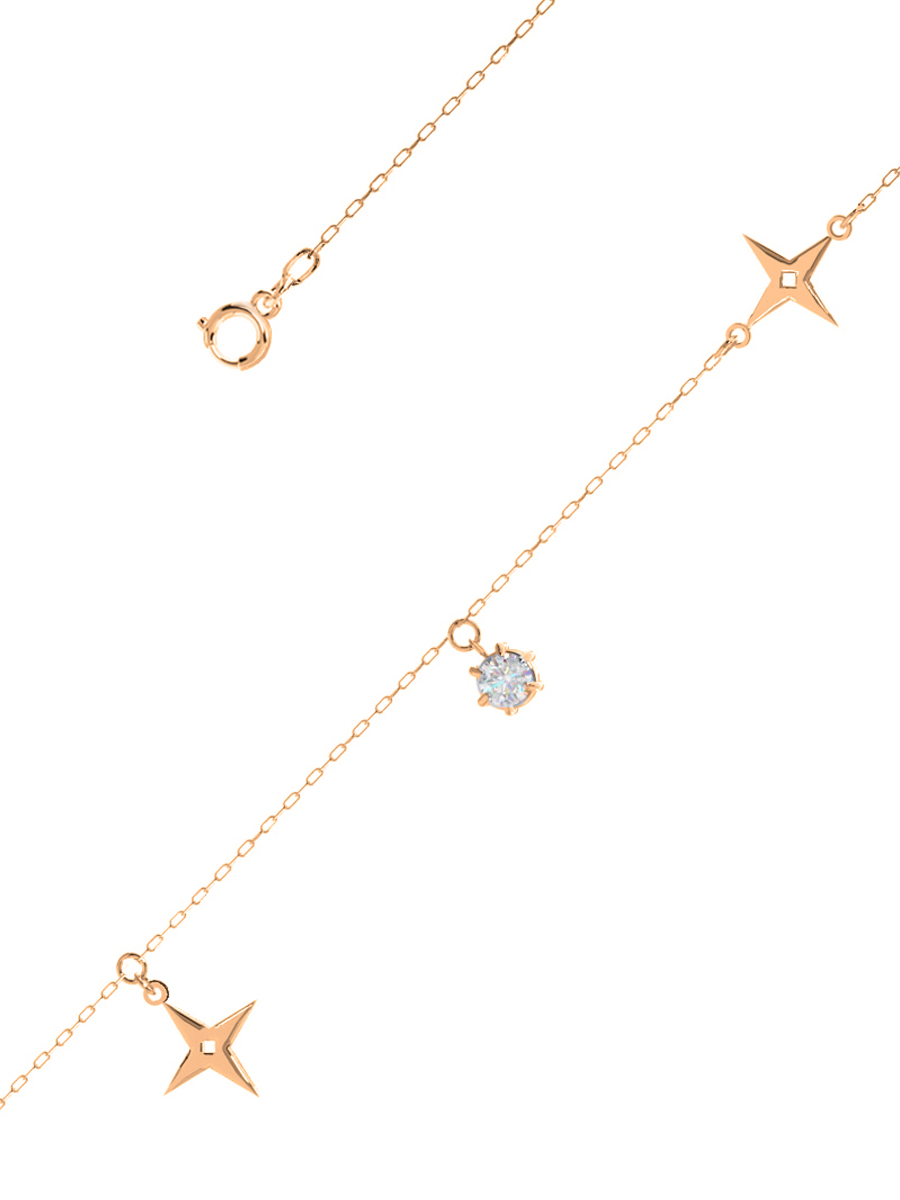 Браслет золотой 585 с фианитами