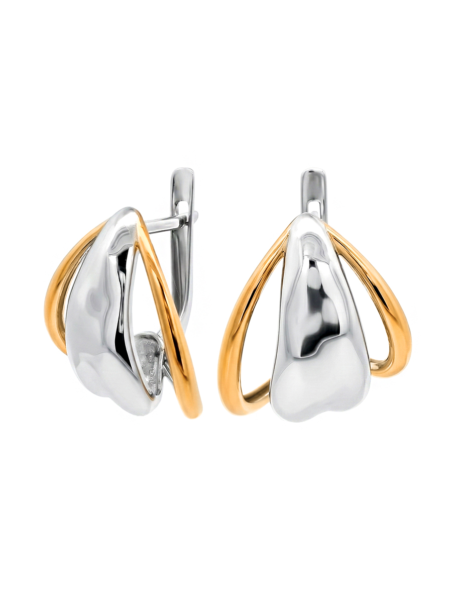 Серьги серебряные 925 золочение 