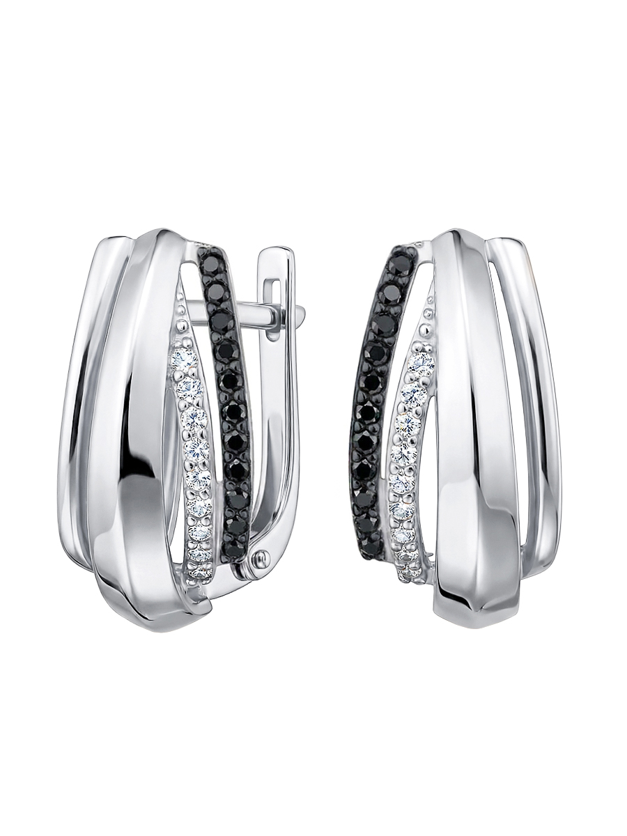 Серьги серебряные 925 с фианитами
