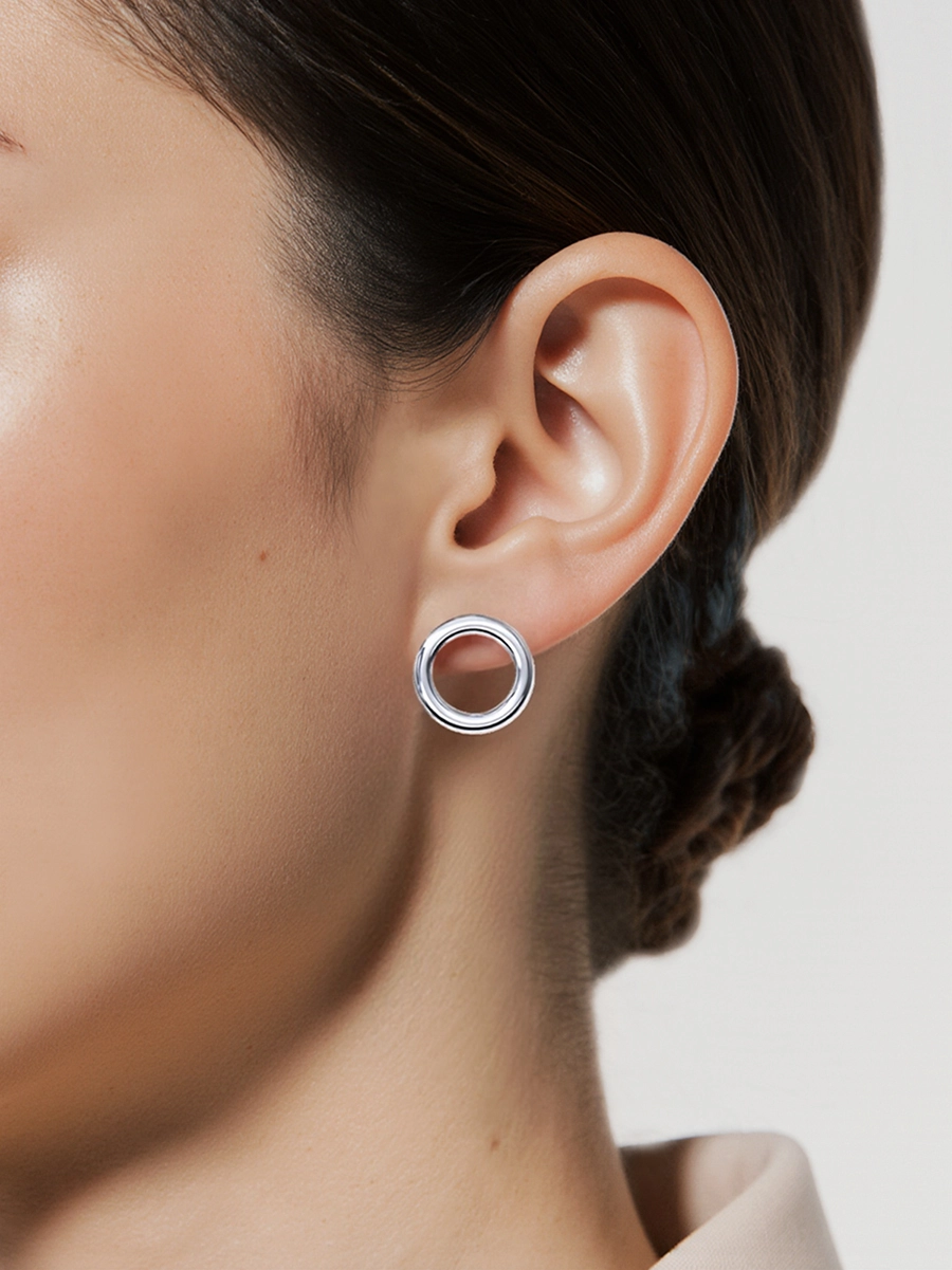 Серьги пусеты серебряные 925 