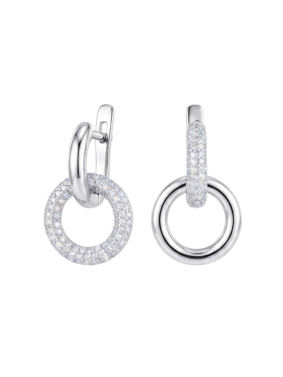 Серьги серебряные 925 с фианитами