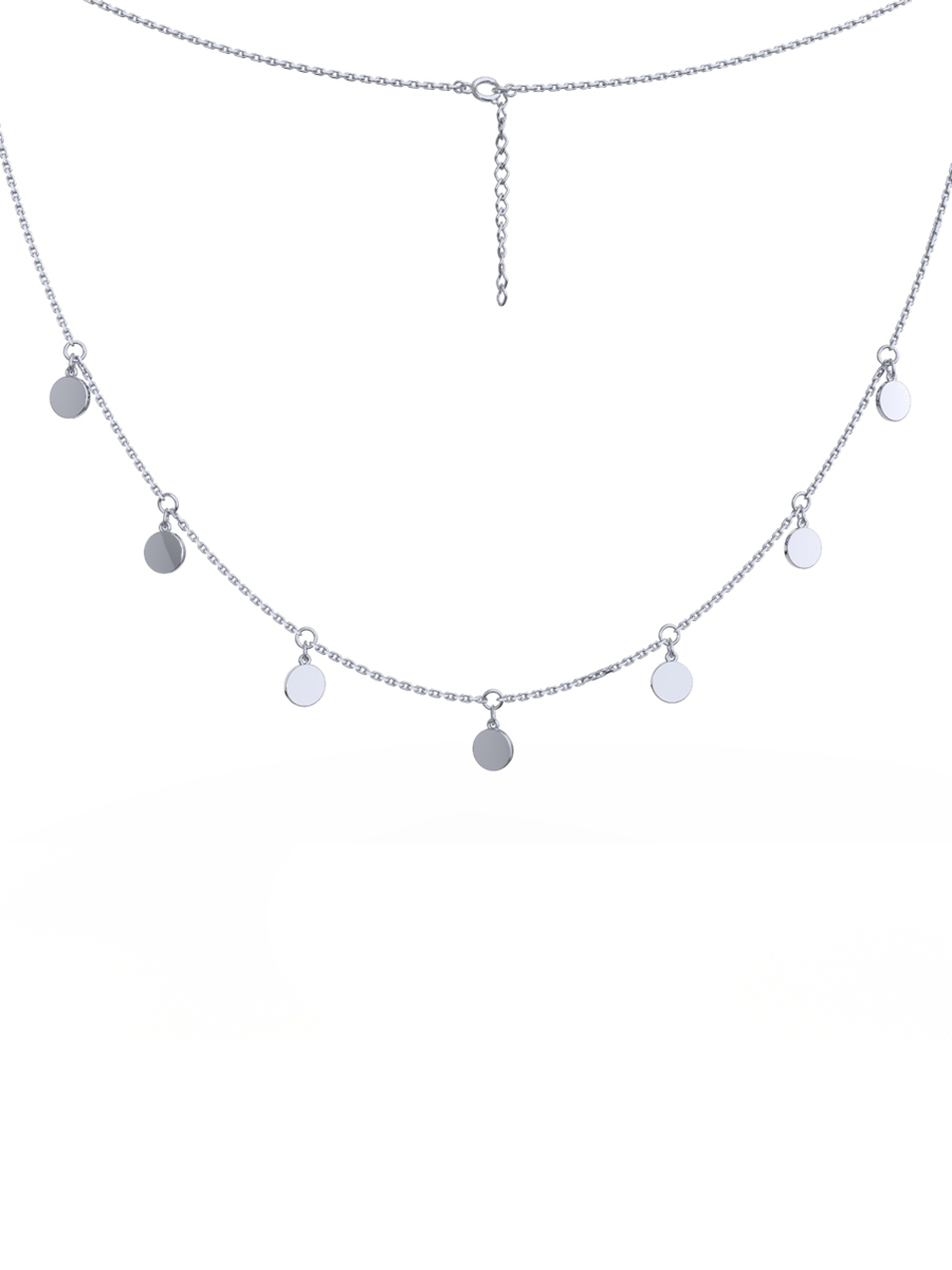 Колье из серебра 925 с монетками