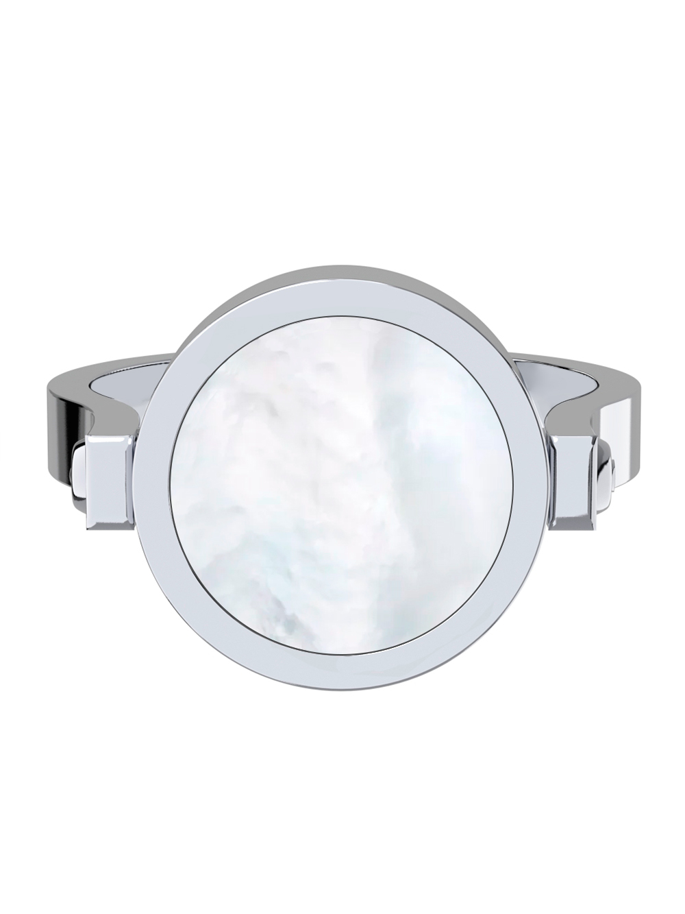 Кольцо серебряное 925 с агатом и перламутром 