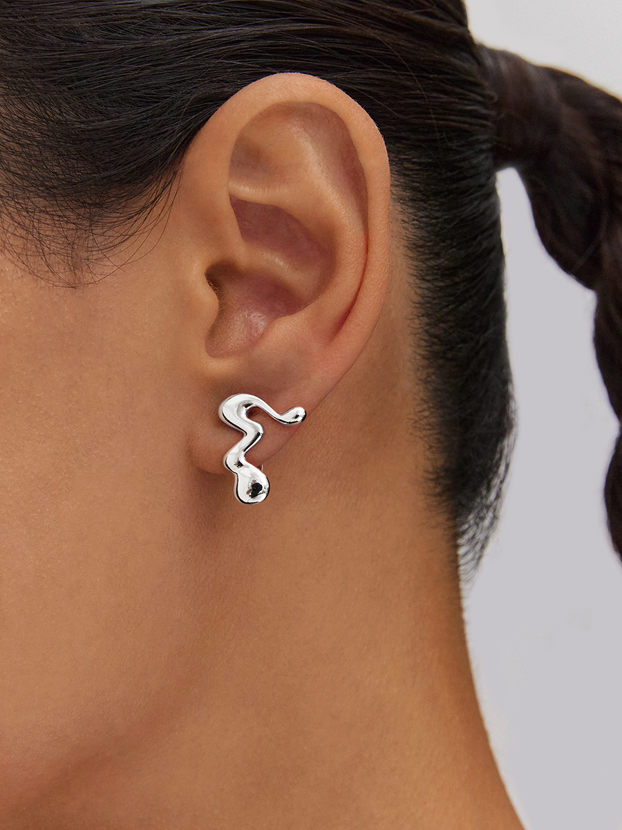 Серьги из серебра 925 без камней