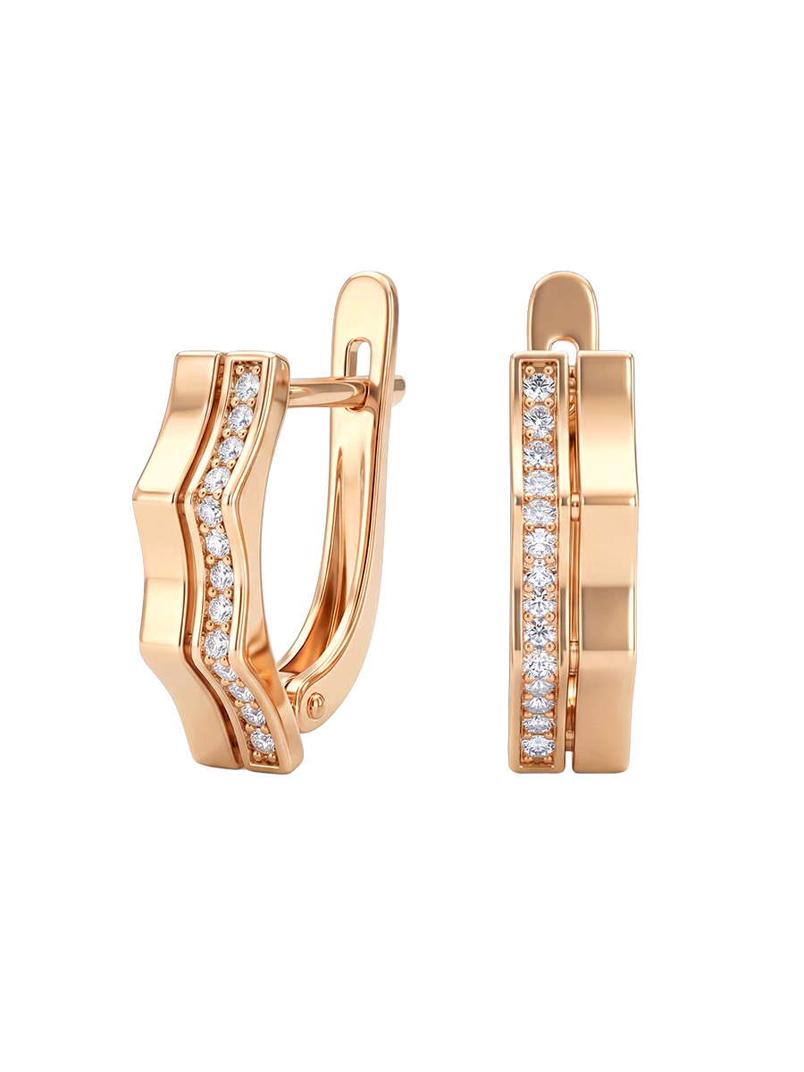 Серьги серебряные 925 с фианитами