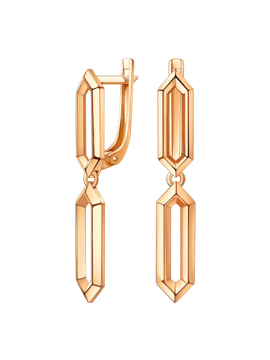 Серьги подвески золотые 585 