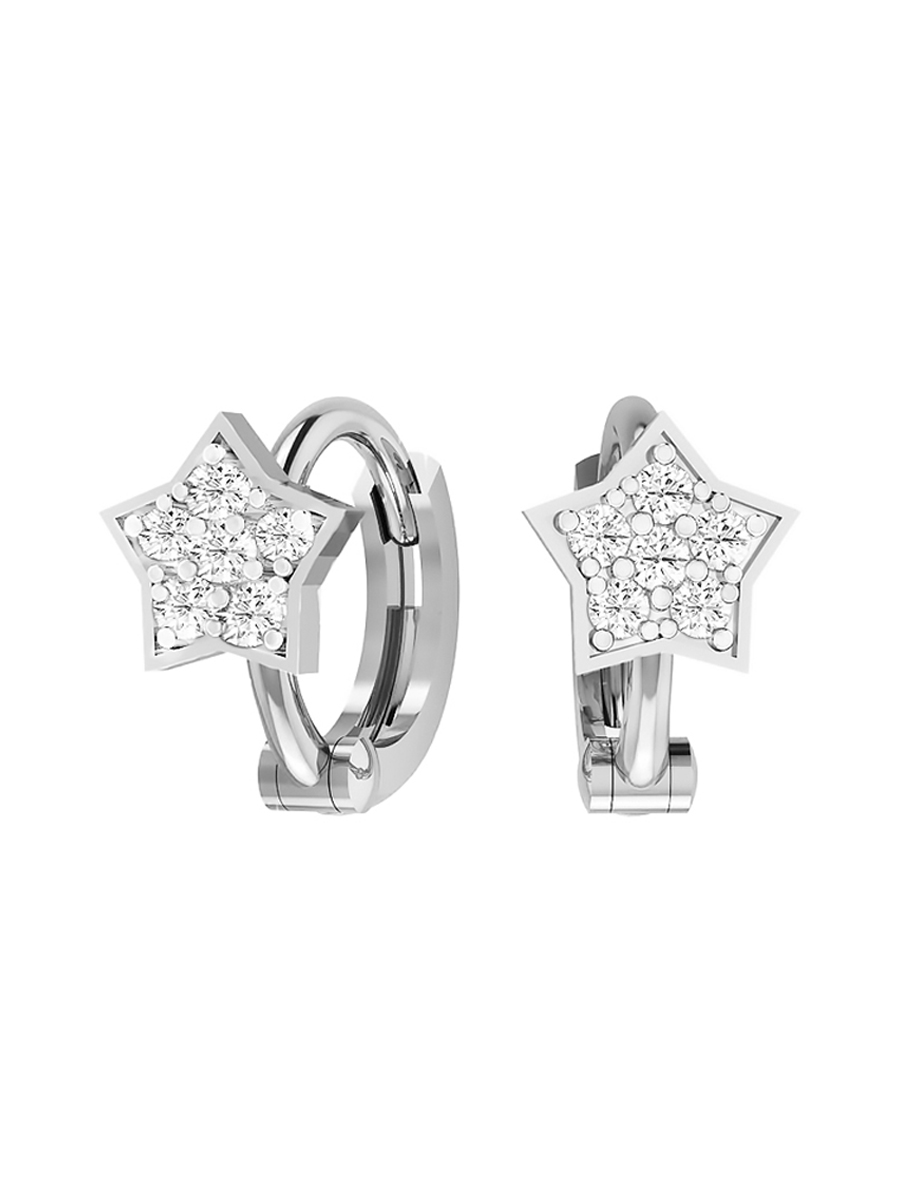 Серьги детские серебряные 925 звезды