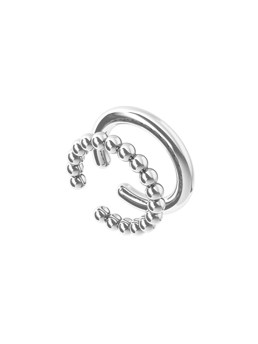 Серьга каффа серебряная 925 