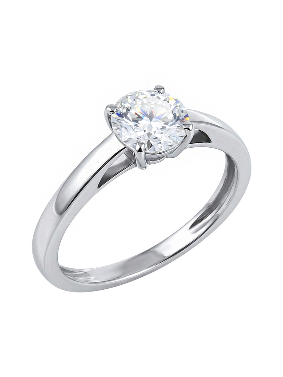 Кольцо из белого золота 585 с бриллиантом 4,35 карата 