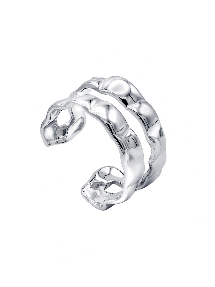Серьга-каффа серебряная 925