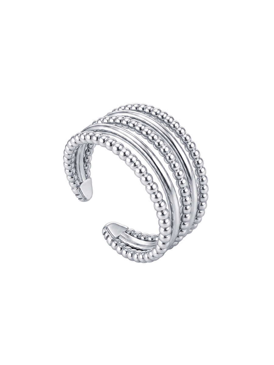 Серьга-каффа серебряная 925