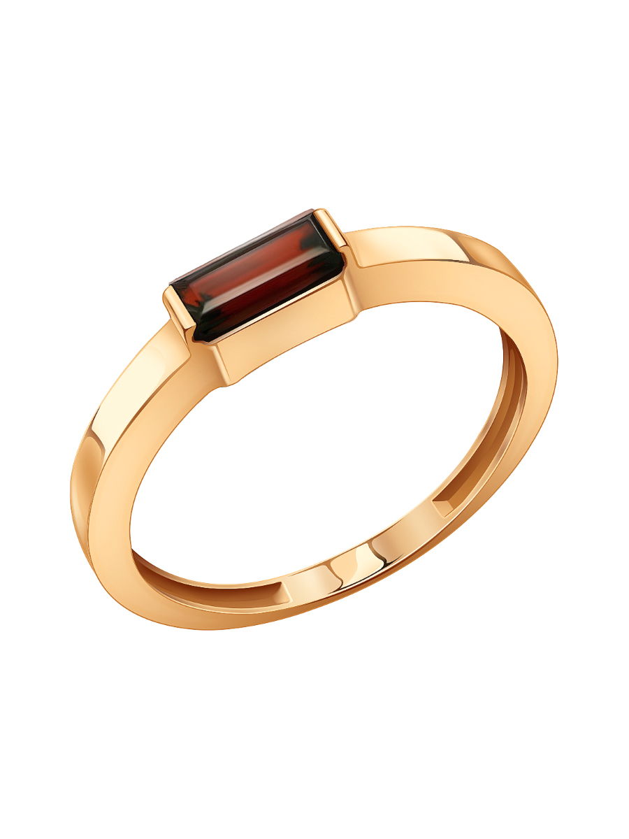 Кольцо золотое 585 с гранатом 