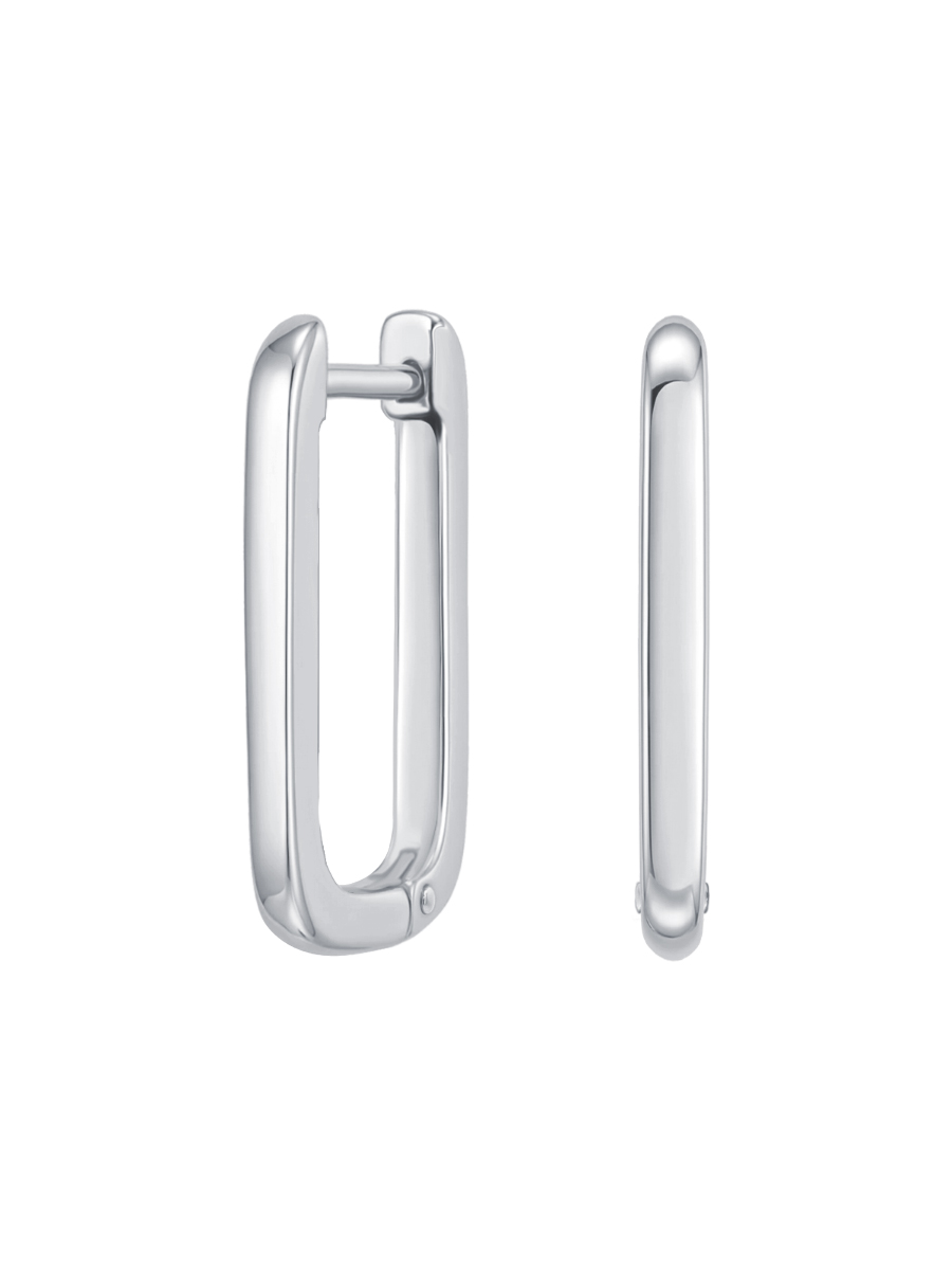 Серьги кольца серебряные 925 