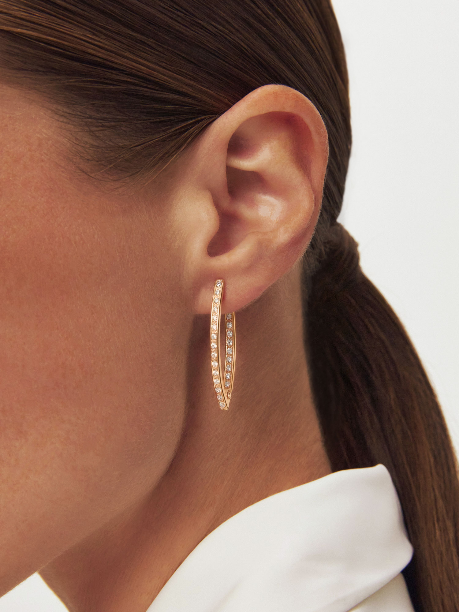 Серьги дорожки золотые 585 с камнями фианитами 