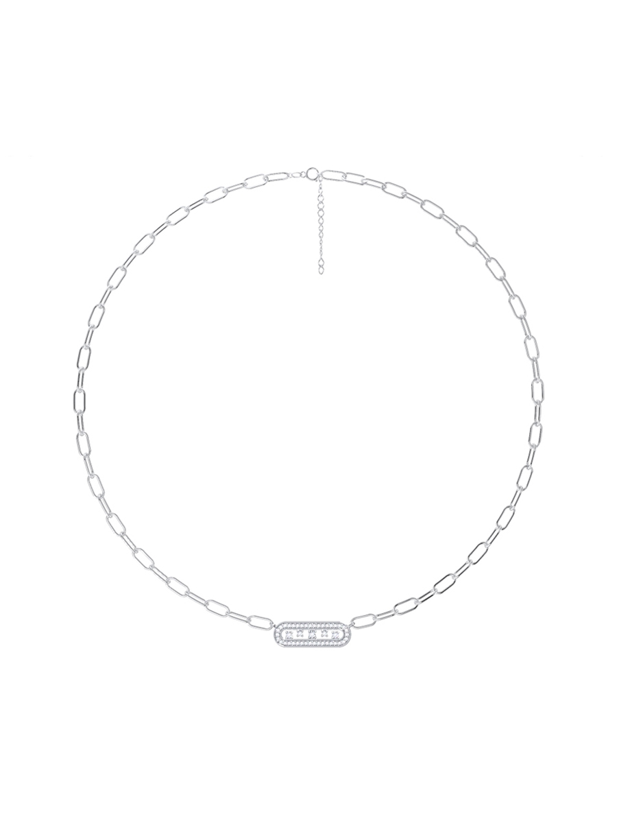 Колье из серебра 925 с камнями фианитами