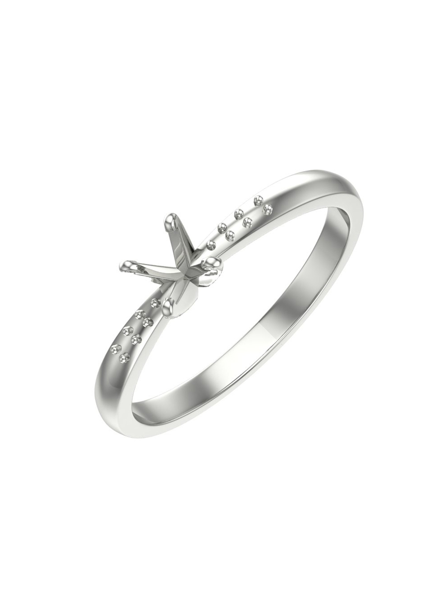 Оправа из белого золота 585 для кольца