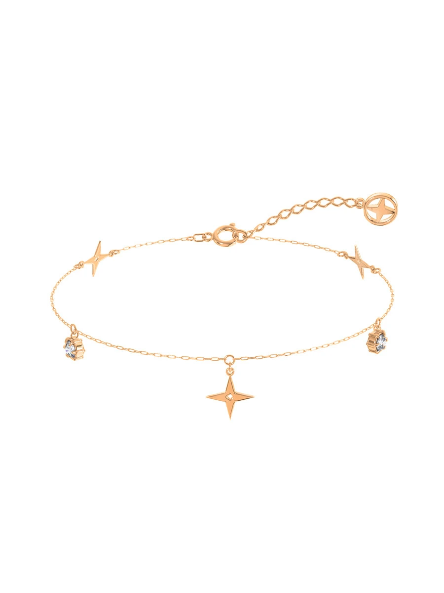 Браслет золотой 585 с фианитами