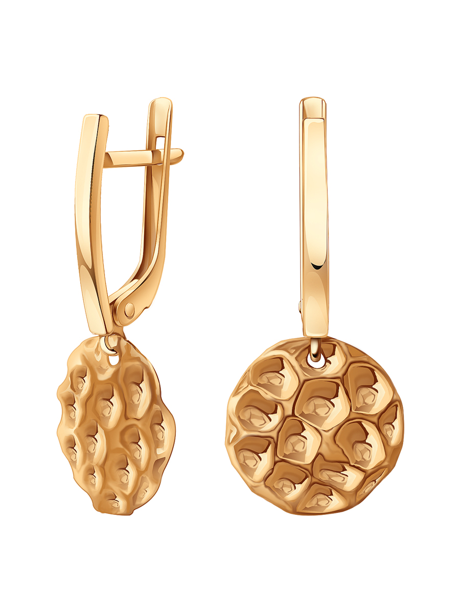 Серьги подвески золотые 585 