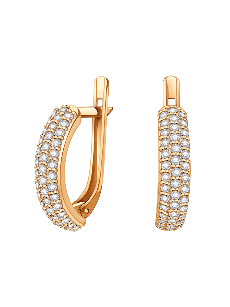 Серьги серебряные 925 с фианитами