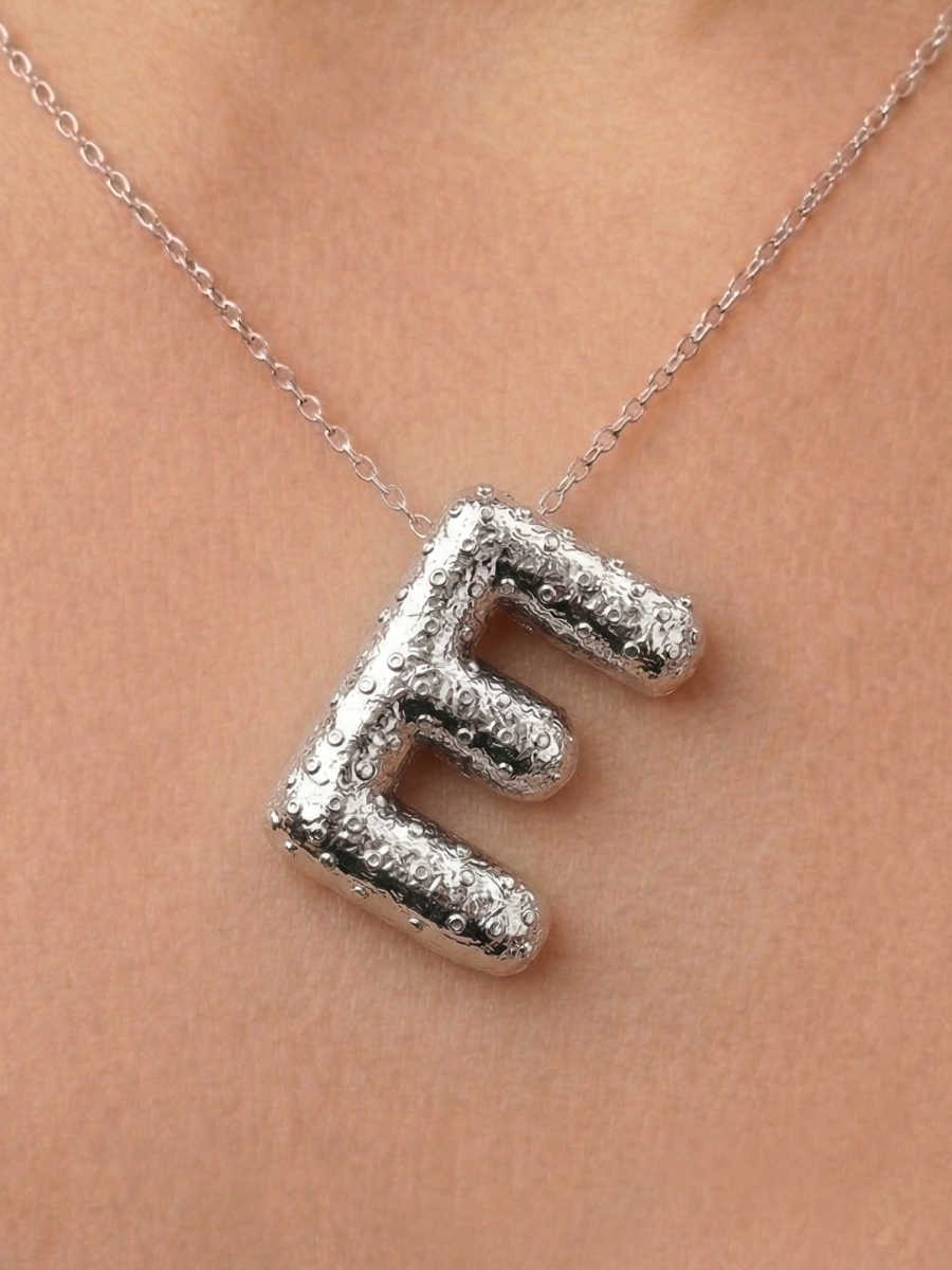 Подвеска серебряная 925 буква Е 