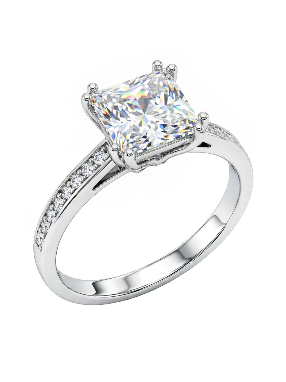 Кольцо из серебра 925 с фианитами